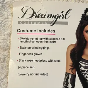 NEW Dreamgirl Bare Bones Babe Sexy Skeleton Costume Size Large thumbnail 6