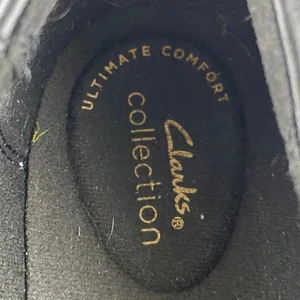 Clarks Ashland Women's Black Slip On Leather Loafer Bubble Flat Shoes Size 9.5 thumbnail 5