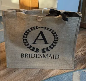 New and custom made "A" bridesmaid tote bag thumbnail 1
