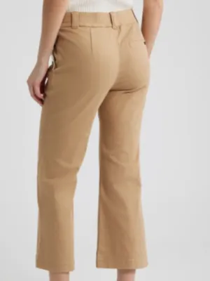 Hue Kick Flare Stretch Cotton Pull-On Pants, Tannin, Size Medium, NWT thumbnail 2