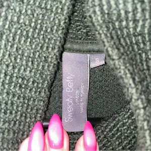 Sweaty Betty Green Turtleneck Knit Sweater with Kangaroo Pocket thumbnail 6