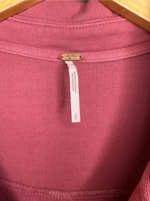 Free People Ruby Oversized Shirt Jacket Pink Shacket Distressed Cotton thumbnail 4