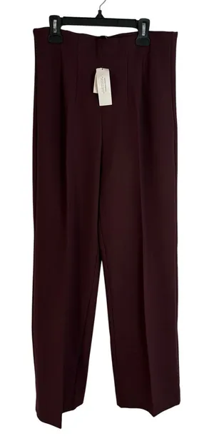 Banana Republic Straight Ultra High Rise Pant Womens Size Medium NWT Burgundy thumbnail 1