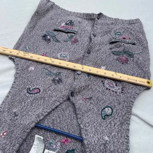 Northern Reflections vintage embroidered mottled purple ramie cotton thumbnail 7