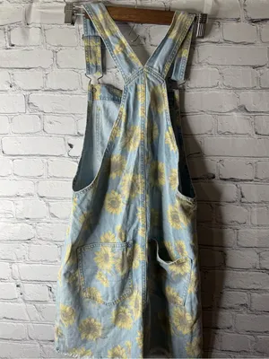 American eagle Sunflower Denim Overall Dress - Light Blue & Yellow small thumbnail 11