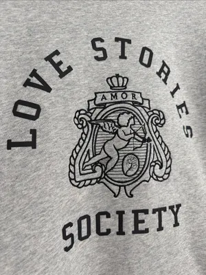 Love Stories Society Sloane Crewneck Sweatshirt Gray Large thumbnail 5