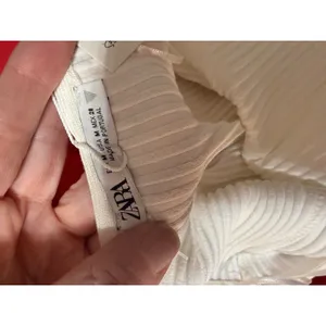 Zara One Shoulder Ribbed Knit Tank Top NWT Cream Minimalist Medium‎ thumbnail 6