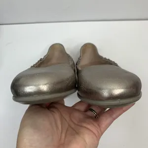ECCO Size 8 Ballet Flat Shoes Incise Enchant Metallic Bronze Leather Ballerina thumbnail 11