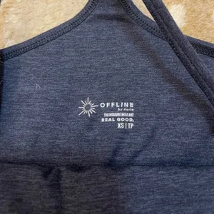 Aerie offline navy blue athletic built in spandex dress women’s size XS thumbnail 3