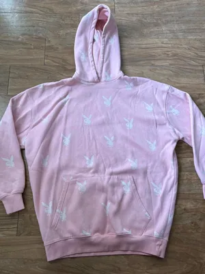 PLAYBOY Pink Allover Bunny Hoodie thumbnail 1