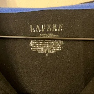 Vintage Lauren Ralph Lauren Women’s Black Hooded Shirt Long size small thumbnail 3