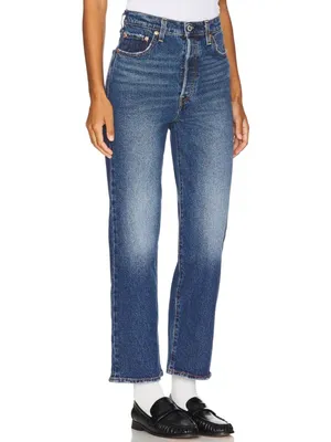 Levi’s Premium Ribcage Straight Ankle Jeans 27 My Honor Dark Wash $110 thumbnail 15