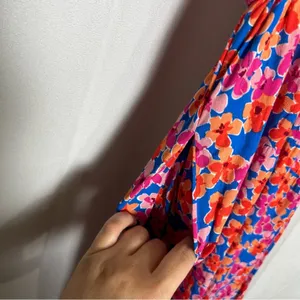 Skies Are Blue‎ Floral Print Crossed Neck Full Length Long maxi Dress Size Small thumbnail 7