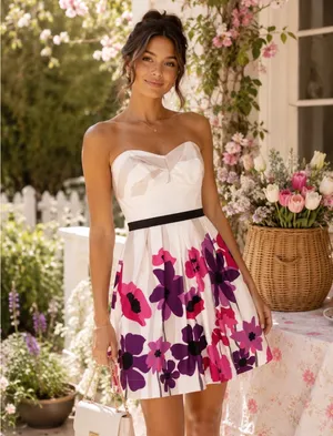 Teeze Me Floral Mini Dress, Size 3 thumbnail 7
