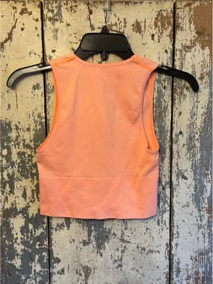 Out from Under Orange ribbed cropped tank, size small thumbnail 2