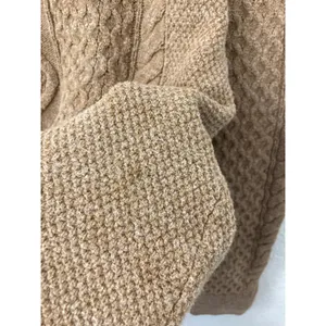 Gap Cottage Cozy Fall Indie Gritty Boho Cable Knit Oversize Brown Sweater Medium thumbnail 7