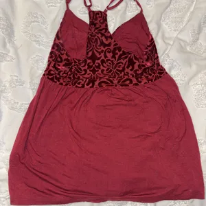 Hollister Deep Wine Velvet Burnout Cami thumbnail 2