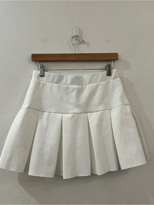 Princess Polly / Lioness Rescue‎ Me Pleat Mini Skirt White Size M thumbnail 5