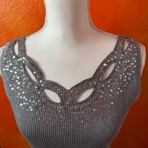 Once 1 Again Blouse Gray Size L thumbnail 4