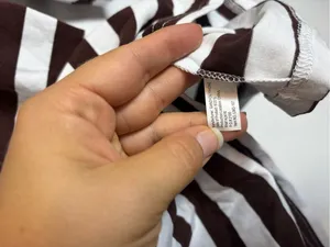 Lolly Wolly Doodle NWT Brown & White Striped Boat Neck Top thumbnail 6