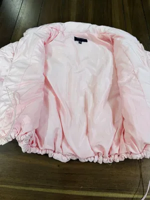 Love Tree Womens Size L Pink Cropped Puffer Jacket Full Zip Drawstring Hem NWOT thumbnail 10