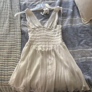 Garage white romper with halter tie  thumbnail 1