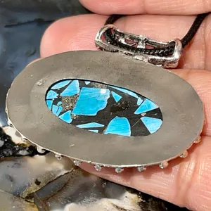Spiny Turquoise in Copper Pendant 1 1/2”x 1 1/2” thumbnail 14