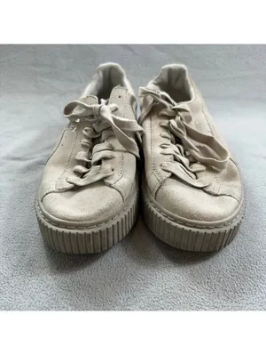 Puma Basket Platform Reset Womens 7 Gray Violet Shimmer Suede Sneakers 363313-01 thumbnail 7