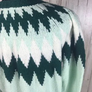 BP Cozy Ski Sweater Green Fairisle Chevron NWT M v6x thumbnail 6