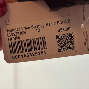 Lululemon Wunder Train Strappy Racer Bra A/B NWT. Size 12. Color HLBM thumbnail 8