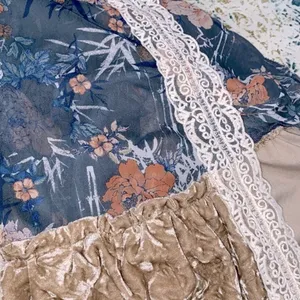 True Self Floral & crushed velvet boho cardigan size XLarge thumbnail 10