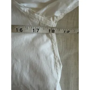 Ann Mashburn Button Down Shirt Women XS White Stretch Cotton thumbnail 8