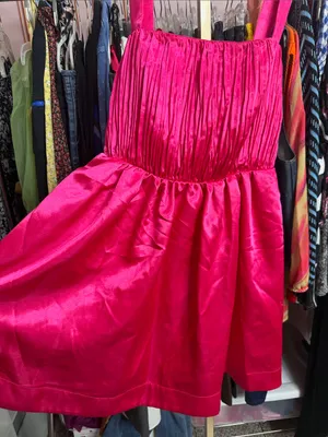 Maeve Anthropologie Bow-Tie Satin Mini Dress Pink. Size 4 thumbnail 4
