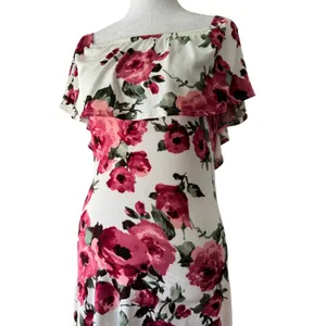 Vintage Y2K TMG White Floral Print Bodycon Mini Dress thumbnail 4