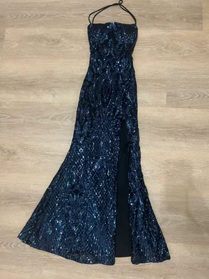 Windsor Navy Blue Prom Dress thumbnail 4