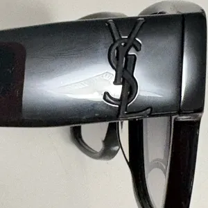 YSL - SAINT LAURENT Acetate Square SLM9 002 Sunglasses Black/Gray thumbnail 3