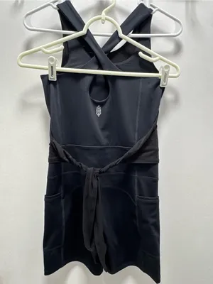 Free People Black Racerback Runner Runsie Athletic Onesie Romper XS NWOT thumbnail 16