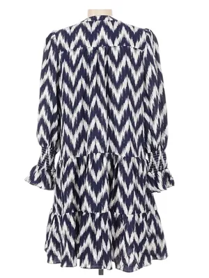Tuckernuck Pomander Place Navy Ikat Kenzo Dress Size L thumbnail 6