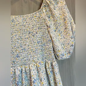 Boho Dress Feminine Floral with Smocked Bodice Medium Cottage Prairie thumbnail 6