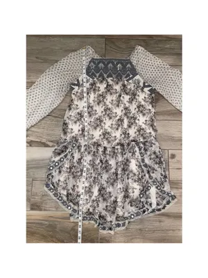 Free people Elsie Sheer Lace Boho Dress in Magnolia Combo thumbnail 5