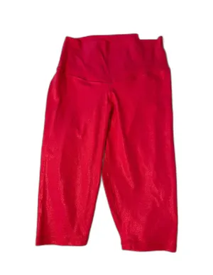 Aerie | Offline High Rise Hot Pink Glitter Long Bike Shorts Size Large NWT thumbnail 1