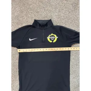 Nike Womens Dri-FIT 1/4 Zip Pullover Black Nirvana 360 Graphic Small thumbnail 3