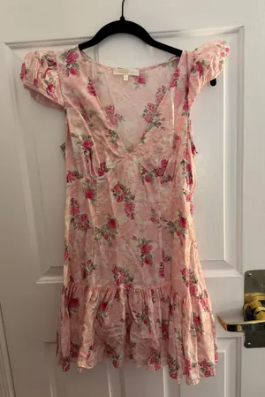 Pink Floral Print Minidress thumbnail 2