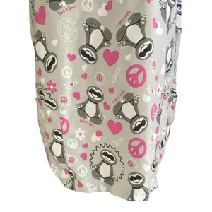 Serene Uniforms Sloth Print Scrub Top Pink Peace Hearts Pockets Women’s MEDIUM thumbnail 3