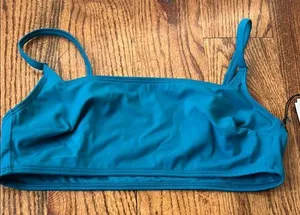 Shade & Shore Blue Bikini Top Size Medium New with Tags thumbnail 1