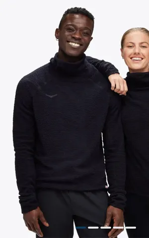 Hoka Black Sherpa Turtleneck Sweater for Men thumbnail 1