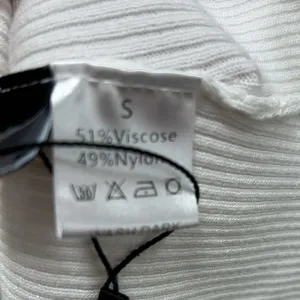 White Collared Ribbed Top size S thumbnail 4
