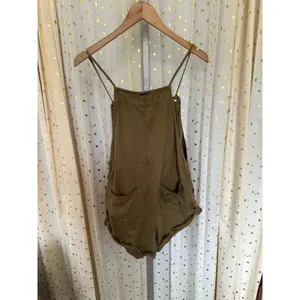 Billabong Wild Pursuit Adjustable Tie Front Straps Short Dungarees Romper M thumbnail 7