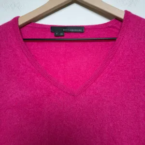 360 Cashmere Women 100% Cashmere Sweater Small Pink V-Neck Long Sleeve Kidcore thumbnail 2