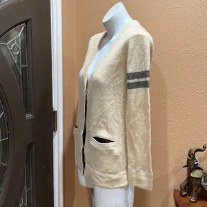 Free people cream button cardigan thumbnail 4